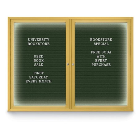 United Visual Products Indoor Enclosed Combo Board, 42"x32", Black Frame/Black & Dark Spruce UVCB4232B-BLACK-DRKSPR